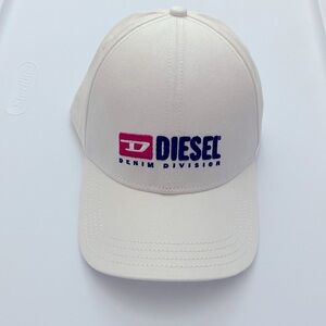 White diesel denim division hat unisex